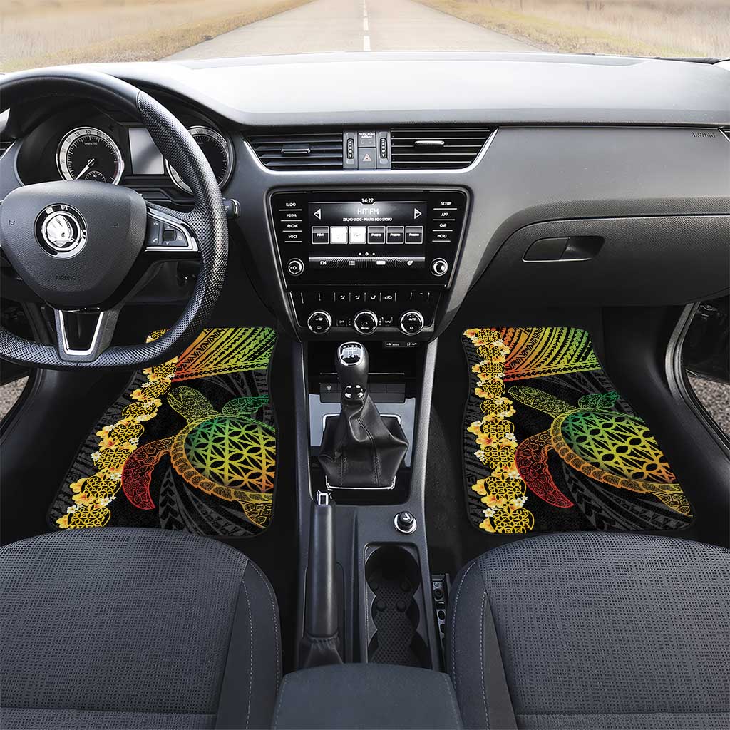 Vanuatu Sand Drawing Turtle Car Mats Happy Independence Day