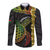 Vanuatu Sand Drawing Turtle Long Sleeve Button Shirt Happy Independence Day