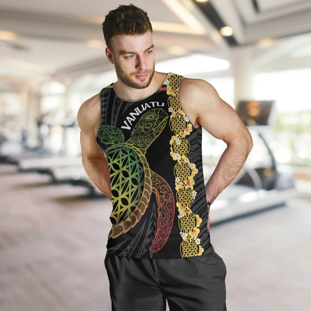 Vanuatu Sand Drawing Turtle Men Tank Top Happy Independence Day