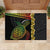 Vanuatu Sand Drawing Turtle Rubber Doormat Happy Independence Day