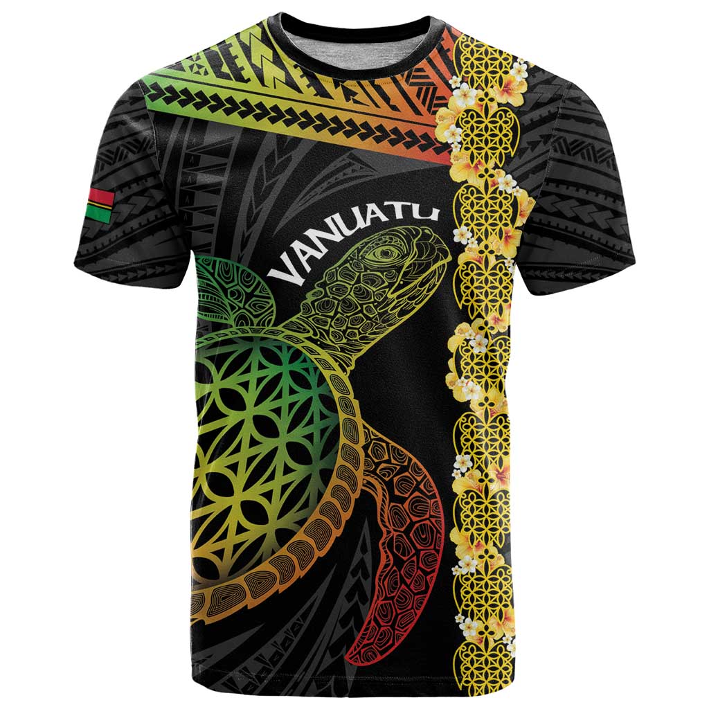 Vanuatu Sand Drawing Turtle T Shirt Happy Independence Day