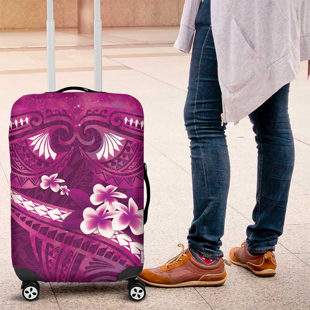Pink Polynesia Luggage Cover Tribal Pattern Tropical Frangipani LT14 Pink - Polynesian Pride