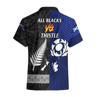 New Zealand and Scotland Rugby Hawaiian Shirt All Black Maori With Thistle Together LT14 - Polynesian Pride