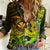 Hawaii Women Casual Shirt Kanaka Map With Polynesian Shark Tattoo Reggae Unique LT14 Female Reggae - Polynesian Pride