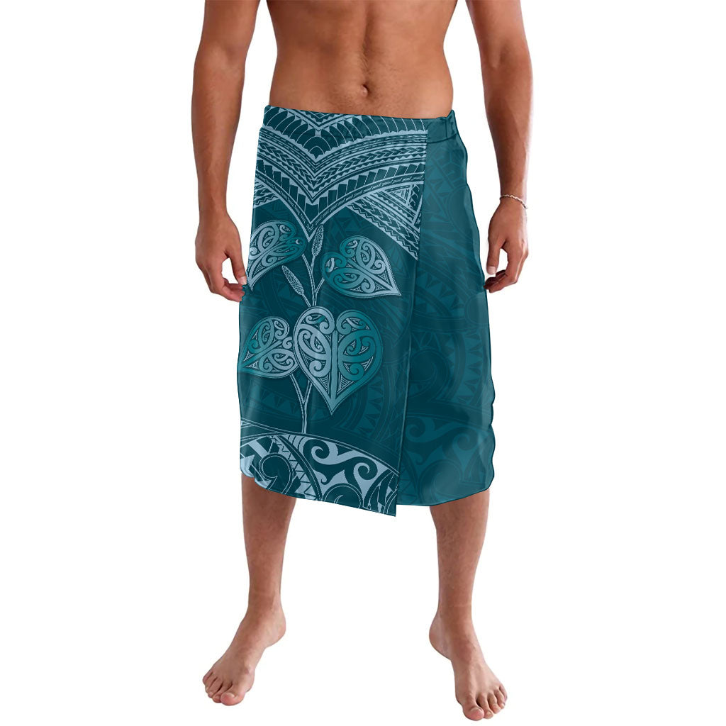Cyan New Zealand Kawakawa Maori Ngaru Lavalava LT14 Cyan - Polynesian Pride