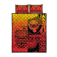 Ia Ora Na Marquesas Islands Quilt Bed Set Mata Tiki Marquesan Tattoo LT14 - Polynesian Pride