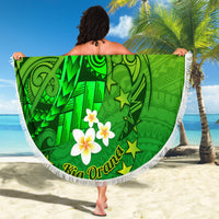 Kia Orana Cook Islands Beach Blanket Kuki Airani Tattoo Pattern With Sea Turtle LT14 - Polynesian Pride