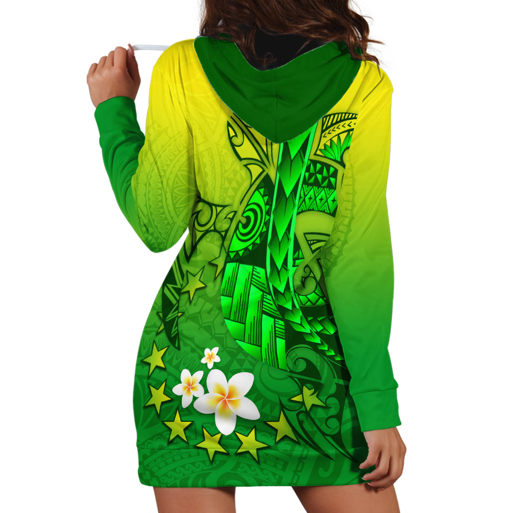 Kia Orana Cook Islands Hoodie Dress Kuki Airani Tattoo Pattern With Sea Turtle LT14 - Polynesian Pride