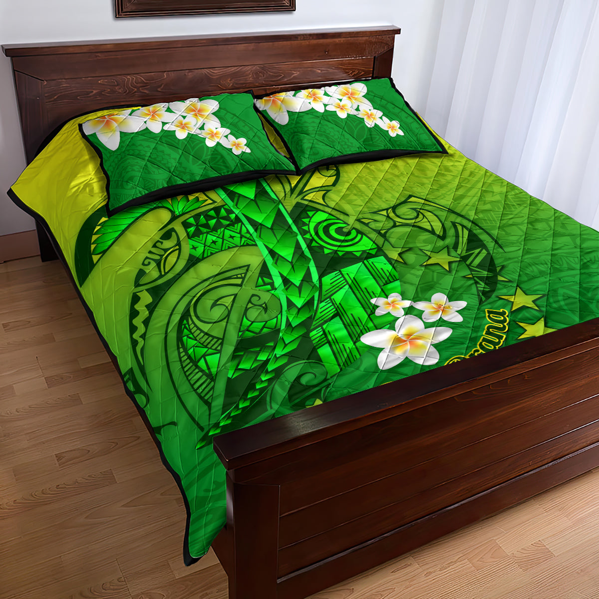 Kia Orana Cook Islands Quilt Bed Set Kuki Airani Tattoo Pattern With Sea Turtle LT14 - Polynesian Pride