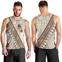 Bula Fiji Men Tank Top Fijian Masi Tapa Cloth Vintage Vibes LT14 - Polynesian Pride