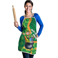 St Patrick's Day Hawaii Apron Hauoli Maoli Funny Shaka Leprechaun