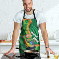 St Patrick's Day Hawaii Apron Hauoli Maoli Funny Shaka Leprechaun