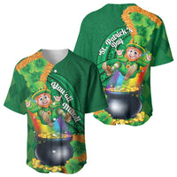 St Patrick's Day Hawaii Baseball Jersey Hauoli Maoli Funny Shaka Leprechaun