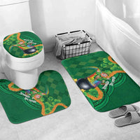 St Patrick's Day Hawaii Bathroom Set Hauoli Maoli Funny Shaka Leprechaun LT14 Mat Set Only (3 pcs) One Size Green - Polynesian Pride