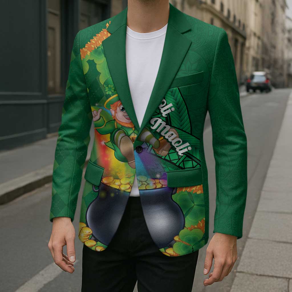 St Patrick's Day Hawaii Blazer Hauoli Maoli Funny Shaka Leprechaun
