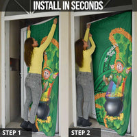 St Patrick's Day Hawaii Door Cover Hauoli Maoli Funny Shaka Leprechaun