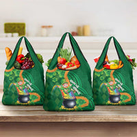 St Patrick's Day Hawaii Grocery Bag Hauoli Maoli Funny Shaka Leprechaun