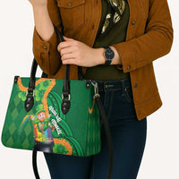 St Patrick's Day Hawaii Leather Bag Hauoli Maoli Funny Shaka Leprechaun LT14 - Polynesian Pride