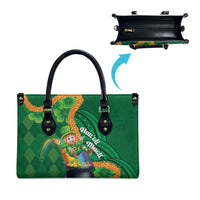 St Patrick's Day Hawaii Leather Bag Hauoli Maoli Funny Shaka Leprechaun LT14 - Polynesian Pride