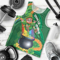 St Patrick's Day Hawaii Men Tank Top Hauoli Maoli Funny Shaka Leprechaun
