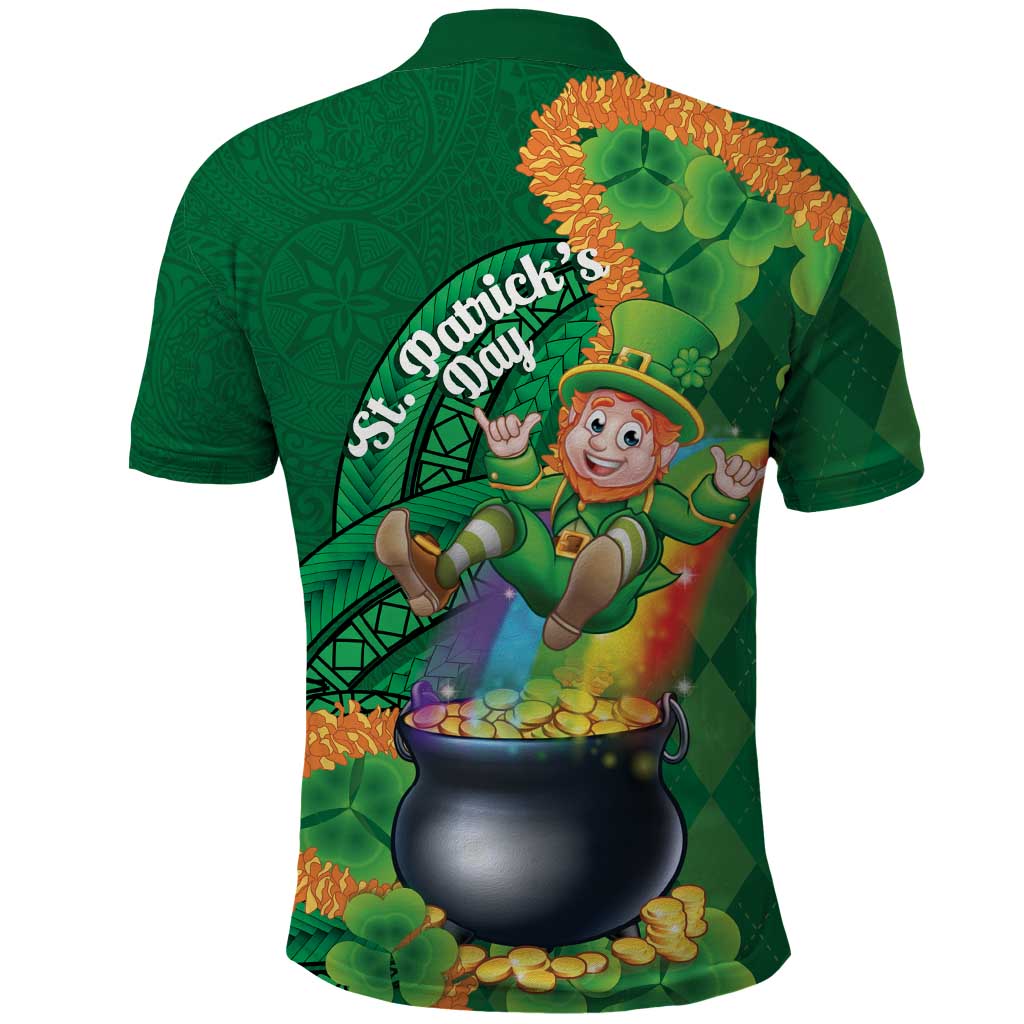 St Patrick's Day Hawaii Polo Shirt Hauoli Maoli Funny Shaka Leprechaun LT14 - Polynesian Pride
