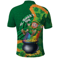 St Patrick's Day Hawaii Polo Shirt Hauoli Maoli Funny Shaka Leprechaun LT14 - Polynesian Pride