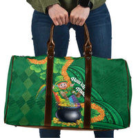St Patrick's Day Hawaii Travel Bag Hauoli Maoli Funny Shaka Leprechaun