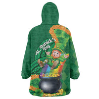 St Patrick's Day Hawaii Wearable Blanket Hoodie Hauoli Maoli Funny Shaka Leprechaun