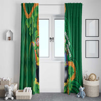 St Patrick's Day Hawaii Window Curtain Hauoli Maoli Funny Shaka Leprechaun LT14 - Polynesian Pride