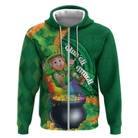 St Patrick's Day Hawaii Zip Hoodie Hauoli Maoli Funny Shaka Leprechaun