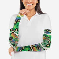 St Patrick's Day Palaka Hawaii Arm Sleeves Kukui Nut Pikake Lei Shamrock Dabbing Leprechaun