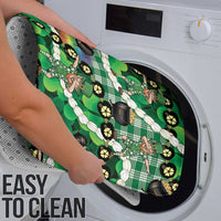 St Patrick's Day Palaka Hawaii Bathroom Set Kukui Nut Pikake Lei Shamrock Dabbing Leprechaun LT14 - Polynesian Pride