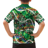 St Patrick's Day Palaka Hawaii Hawaiian Shirt Kukui Nut Pikake Lei Shamrock Dabbing Leprechaun LT14 - Polynesian Pride