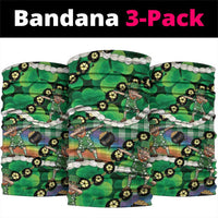 St Patrick's Day Palaka Hawaii Neck Gaiter Kukui Nut Pikake Lei Shamrock Dabbing Leprechaun