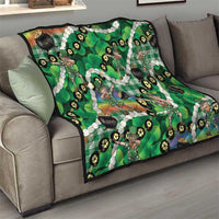 St Patrick's Day Palaka Hawaii Quilt Kukui Nut Pikake Lei Shamrock Dabbing Leprechaun LT14 - Polynesian Pride