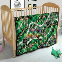 St Patrick's Day Palaka Hawaii Quilt Kukui Nut Pikake Lei Shamrock Dabbing Leprechaun LT14 - Polynesian Pride