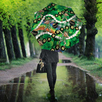 St Patrick's Day Palaka Hawaii Umbrella Kukui Nut Pikake Lei Shamrock Dabbing Leprechaun LT14 - Polynesian Pride
