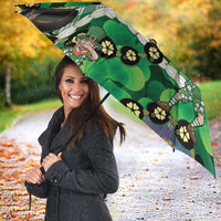 St Patrick's Day Palaka Hawaii Umbrella Kukui Nut Pikake Lei Shamrock Dabbing Leprechaun LT14 - Polynesian Pride