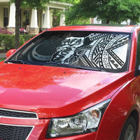 Hafa Adai Guam Discovery Day Auto Sun Shade Chamorro Latte Stone Hand Black Version