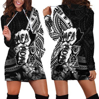 Hafa Adai Guam Discovery Day Hoodie Dress Chamorro Latte Stone Hand Black Version LT14 - Polynesian Pride