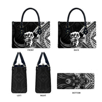 Hafa Adai Guam Discovery Day Leather Bag Chamorro Latte Stone Hand Black Version