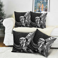 Hafa Adai Guam Discovery Day Pillow Cover Chamorro Latte Stone Hand Black Version