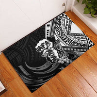Hafa Adai Guam Discovery Day Rubber Doormat Chamorro Latte Stone Hand Black Version