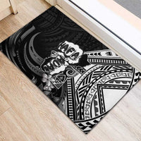 Hafa Adai Guam Discovery Day Rubber Doormat Chamorro Latte Stone Hand Black Version
