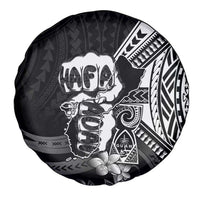 Hafa Adai Guam Discovery Day Spare Tire Cover Chamorro Latte Stone Hand Black Version LT14 - Polynesian Pride