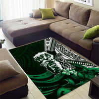 Hafa Adai Guam Discovery Day Area Rug Chamorro Latte Stone Hand Green Version