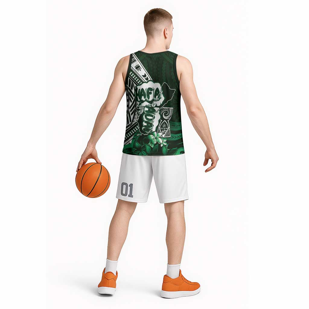 Hafa Adai Guam Discovery Day Basketball Jersey Chamorro Latte Stone Hand Green Version