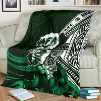 Hafa Adai Guam Discovery Day Blanket Chamorro Latte Stone Hand Green Version