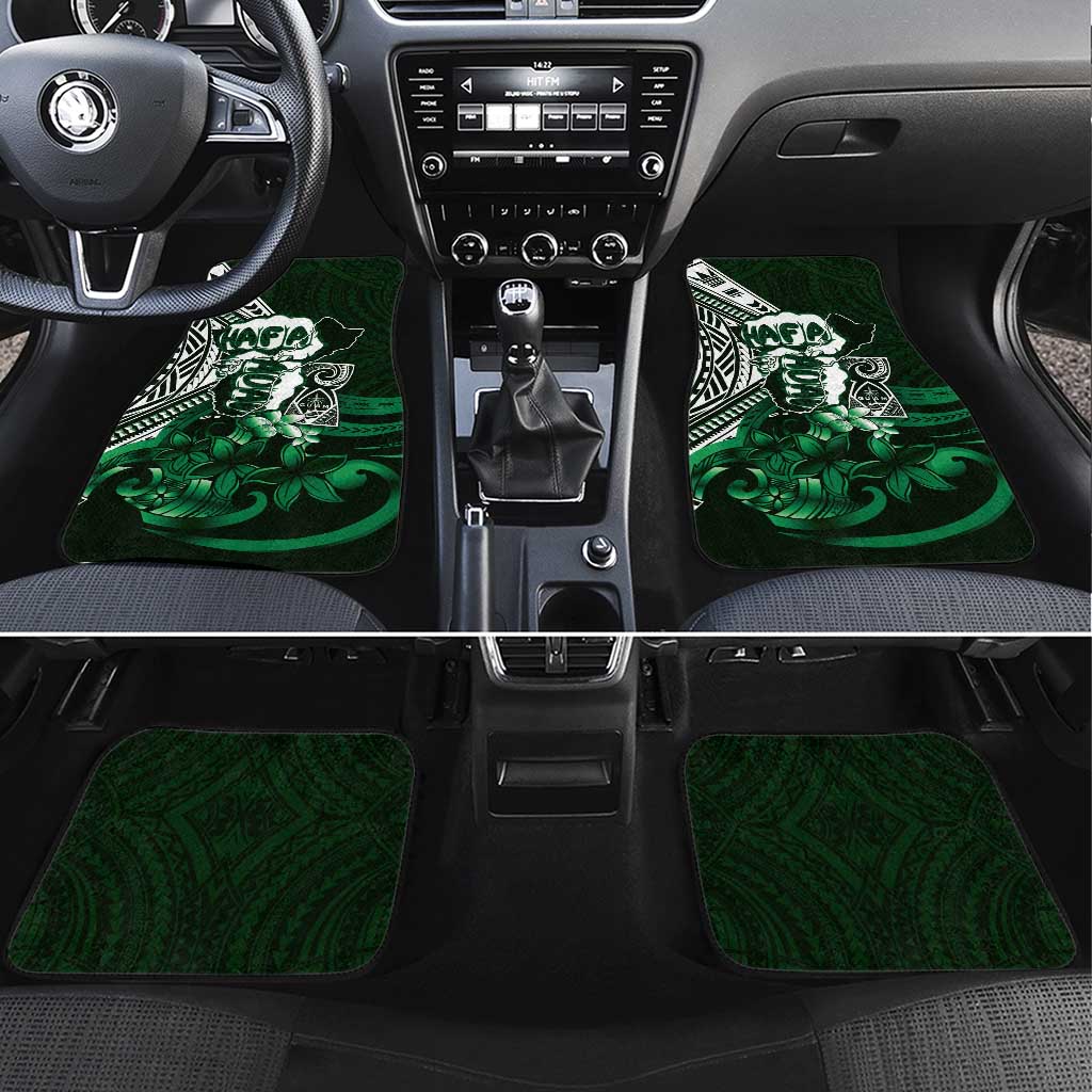 Hafa Adai Guam Discovery Day Car Mats Chamorro Latte Stone Hand Green Version