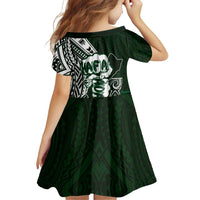 Hafa Adai Guam Discovery Day Family Matching Long Sleeve Bodycon Dress and Hawaiian Shirt Chamorro Latte Stone Hand Green Version LT14 - Polynesian Pride